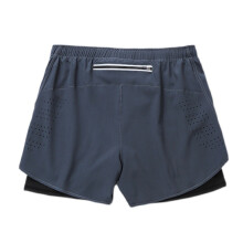 Athletic Double Layer Shorts Zipper Pockets