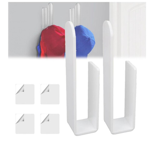 2PCS Acrylic Wall Mounted Hat Hook, Baseball Hat Organizer, Multi-Purpose Hat Holder, for Baseball Cap, Hat Hangers B 2