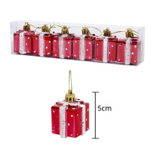 Décoration de Sapin de Noël Rouge Pendentif Accessoires Décoration de Fenêtre de Mariage Nouvel An Pendentif, Longue Pomme de Pin