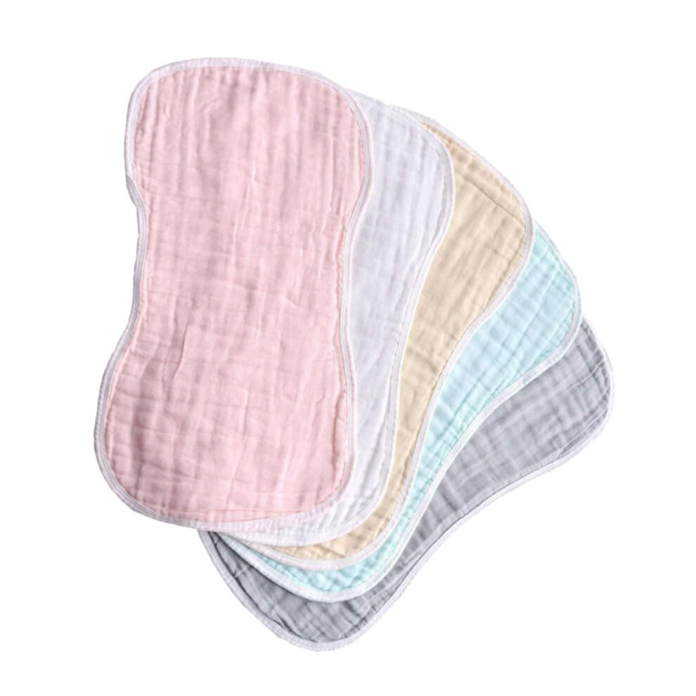 5Pcs Soft Cotton Baby Burp Cloths Extra Absorbent for Newborn Feeding and Gentle Skin
