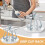 Bottle Drying Rack with 360 Rotating Tray, Fast Drainage Swan Design for Kitchen Countertop 4
