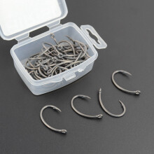 Hirisi 200Pcs Coating High Carbon Stainless Steel Barbed Hooks Carp Fishing Hooks Pack with 8011 6