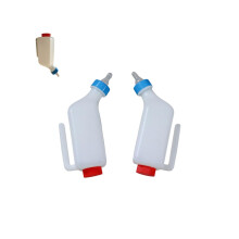 Baby Goat Feeding Bottle with Soft Nipple, Large Capacity Livestock Milk Feeder for Calves Lambs, 2PCS