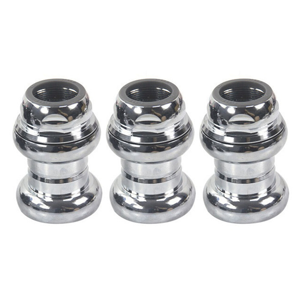3X 22.2Mm Bicycle Headset 1 Inch Fixed Gear Racing Bike Headset Bearing Fixed Gear Bike Aluminium Alloy Headset, Silver 6032564902852