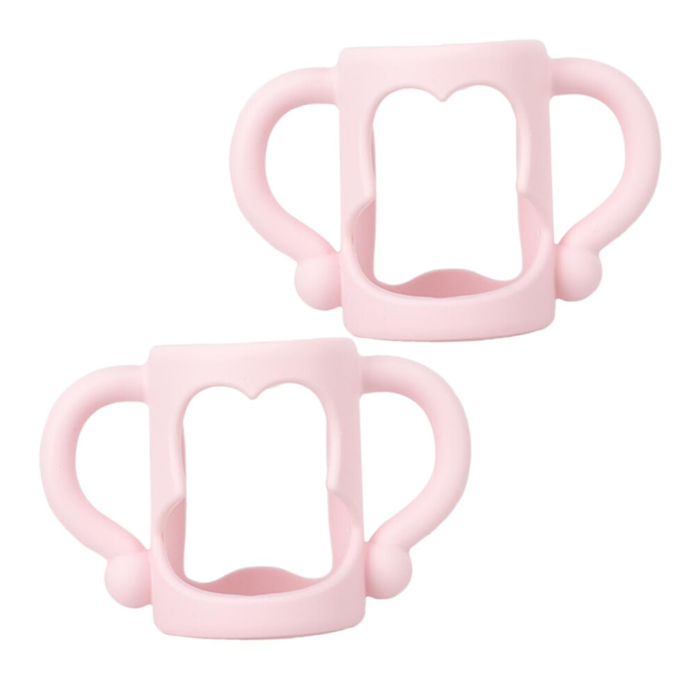 Baby Bottle Handle Silicone Holder 2Pcs Ergonomic Comfort Grip for Easy Infant Feeding