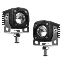 Motorcycle Spotlight Headlight Auxiliary LED Fog Light White+Amber Light 60000LM for Car Truck SUV UTV Tractor Boat