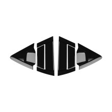 Rear Door Handle Protective Cover Door Handle Outer Bowls Trim Car Handle Protection Patch for HRV XRV 2021-2022,A