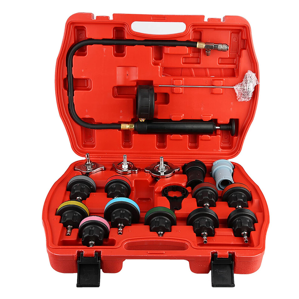Radiator Pressure Tester Kit 18Pcs Gauge Set For Accurate Cooling System Leak Detection Automotive 9771547148050