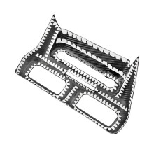 Carbon Fiber Car Multi-Media Console Frame Cover Center Console AC Air Vent Outlet Trim for Mustang 2024 LHD