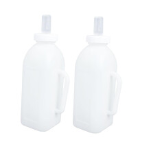 2L Calf Feeding Bottle with Handle, Silicone Animal Nursing Feeder for Controlled Milk Flow