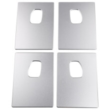 Aluminum Chrome Billet Interior Door Handles Cover Trim, Anti-Scratch Plates for H2 SUV SUT 2003-2007