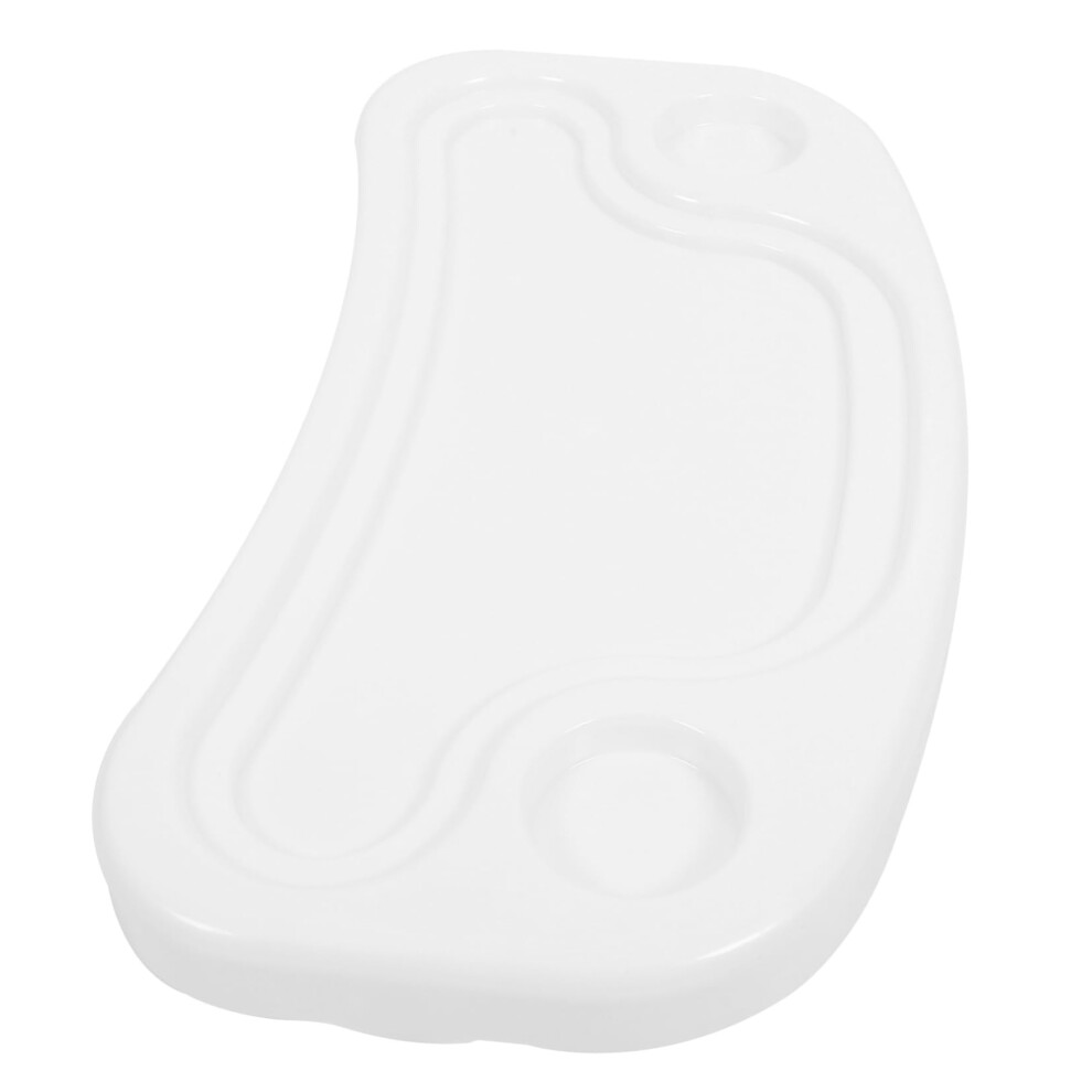 Universal Highchair Replacement Tray With Raised Spillguard Edges, Easy Wipe Surface, Plastic White