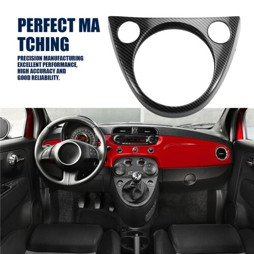 Car Central Control Gear Panel Frame Trim for  500 2011-2015 Interior Modification Accessories 2