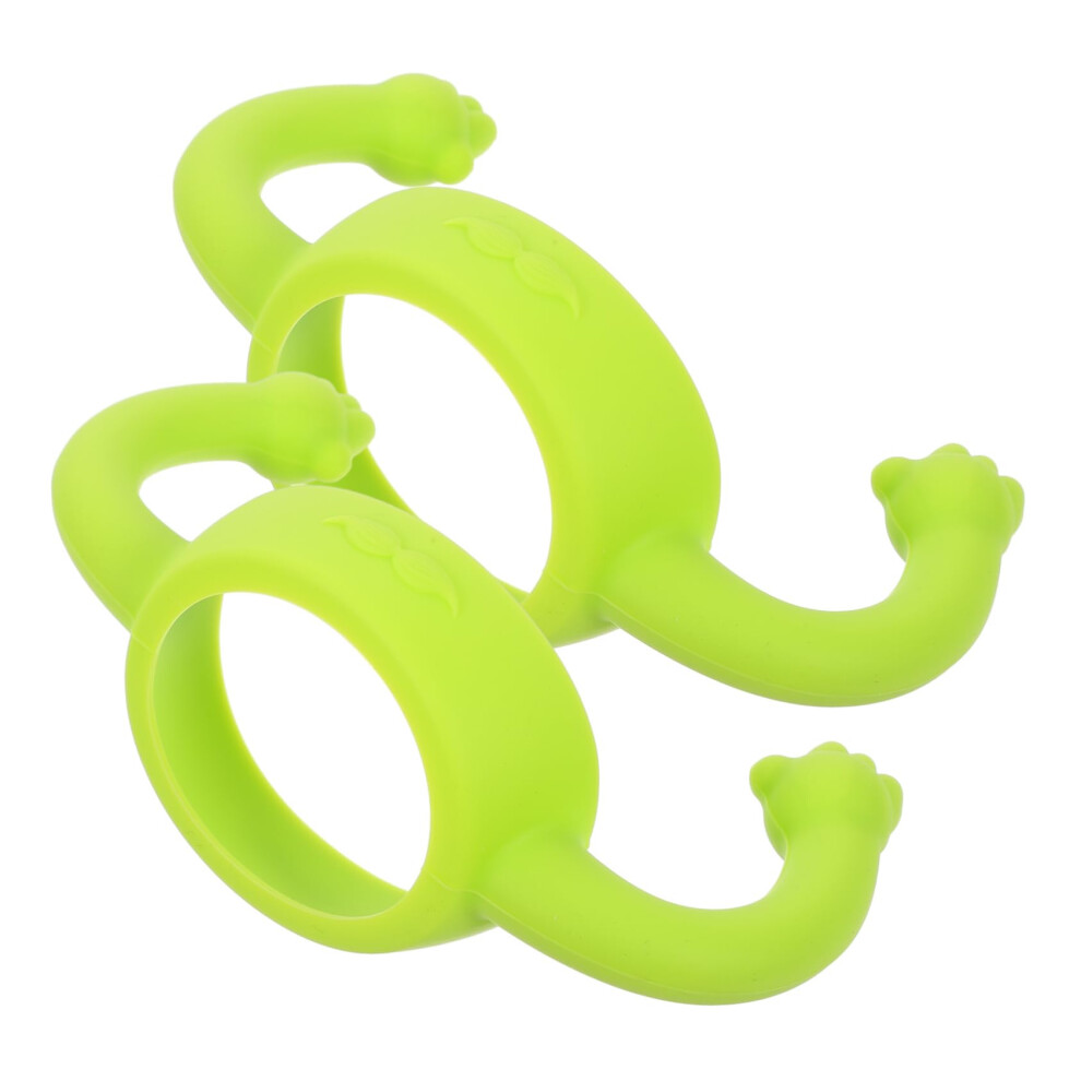 2pcs Soft Ergonomic Silicone Baby Bottle Handle Grip, Universal Attachment for Easy Install and Clean