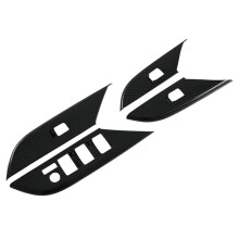 Voor Hilux 2024 ABS Koolstofvezel Auto Ramen Lift Schakelaar Paneel Cover Trim Decoratie Accessoires RHD
