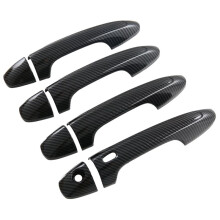 For  Hilux Fortuner 2024 ABS Carbon Fiber Car Door Handle Cover Trim Decoration Accessories Single Hole