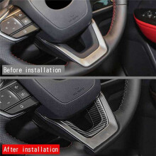 Carbon Fiber ABS Steering Wheel Cover Trim Interior Mouldings Strip Decoration for NX260 NX350H 2022+ RHD
