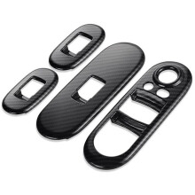 4 Pièces de Garniture de Panneau de Commande de Commutateur de Lève-Vitre de Voiture pour Cooper S JCW F55 F56 Hatchback Auto Intérieur Décoratif