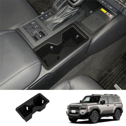 Porta Bicchiere D'Acqua In Silicone per Console Centrale Auto, Accessori Interni per  Prado LC250 2023+ 2
