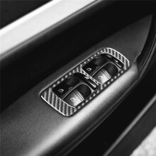 For Cayenne 2003-2010 LHD Carbon Fiber Car Window Lift Button Panel Cover Trim Accessories