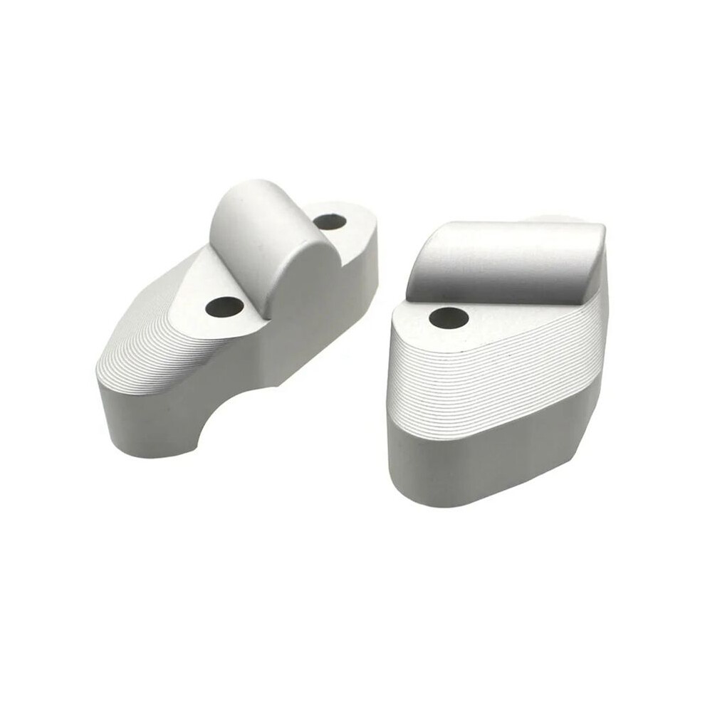 Motorcycle Handlebar Heightening Riser Bar Clamp Mount For Multistrada950 Multistrada 950 1200 S 2017- Silver 6033792989875