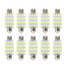 10 STUKS 16 Torpedo Autolamp LED SMD 3528 42 mm - Wit