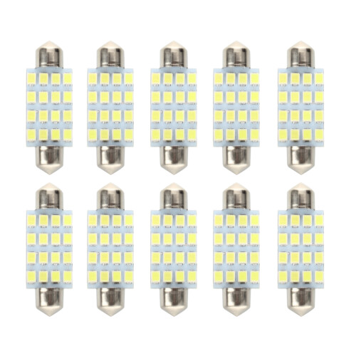 10 PCS 16 Torpedo Car Bulb LED SMD 3528 42 mm - White