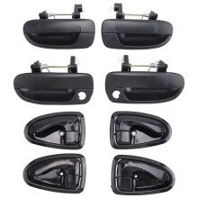 8pcs Front Rear Left Right Outside Door Handle Inside Door Handle for Accent 1.5L 1.6L 2000-2006 Chrome