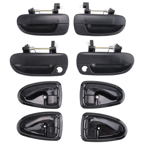 8pcs Front Rear Left Right Outside Door Handle Inside Door Handle for  Accent 1.5L 1.6L 2000-2006 Chrome