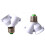 2x E27 Adapter E27 to Dual Vis Bayonet Converter 2