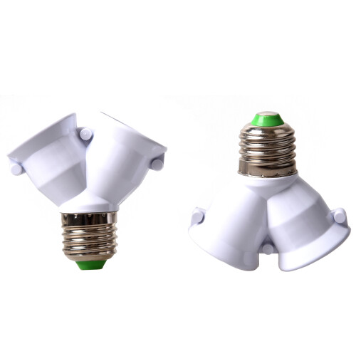 2x E27 Adapter E27 to Dual Vis Bayonet Converter 1