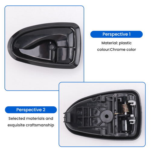 8pcs Front Rear Left Right Outside Door Handle Inside Door Handle for  Accent 1.5L 1.6L 2000-2006 Chrome 1