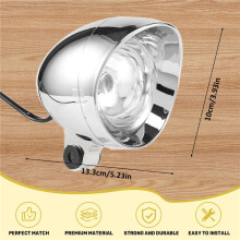 4″ Motorcycle Bike Chrome Bullet Headlight Spot Fog Lamp Bulb For Chopper