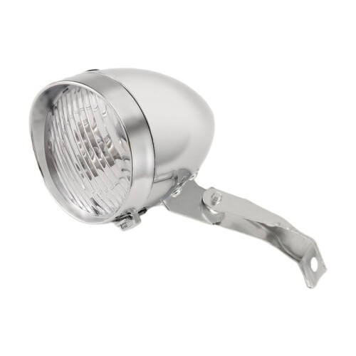 Retro Bicycle Bike Accessory Front Light Bracket Vintage 3LED Headlight (Silver)