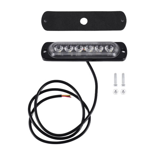 12V-24V 6LED Light Flash Emergency Car Vehicle Warning Strobe Flashing White