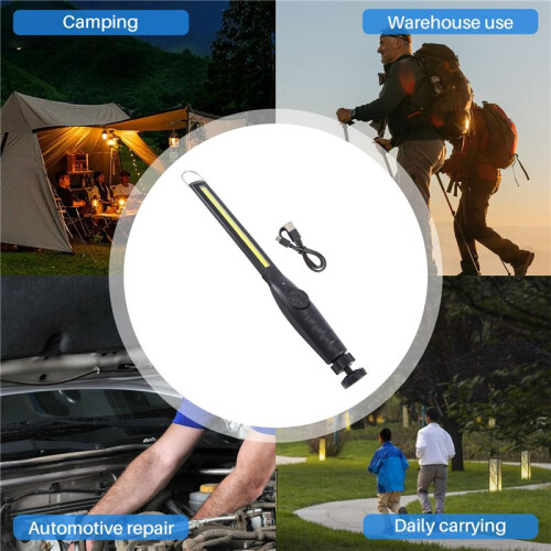 Cob Multi-Function Flashlight Car Repair Light Outdoor Usb Charging Hand Lamp 2