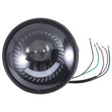 Motorcycle Cafe Racer Bobber 6.5 Inch Led Headlight Spiral White Side Mount Bracket