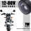 Motorcycle Cafe Racer Bobber 6.5 Inch Led Headlight Spiral White Side Mount Bracket 6