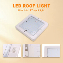 9W 12V Caravane de Voiture Rv Led Plafond de Toit IntéRieur Lampe IntéRieur DôMe Lumière Blanc Froid