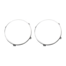 2Pcs for Jk Tj 07-17 7-Inch Led Headlight Round Mounting Bracket for Headlight Mounting Lamp Holders Silver