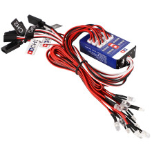 12 LED-Verlichtingsset Stuurremsimulatie Flitslicht voor Schaalmodellen 1/10 RC Auto Yokomo  HSP HPI AXIAL RC4WD