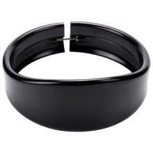 Motorcycle Headlight Trim Rings 5.75 inch Headlight Visor Style Trim Ring Black Decorate Visor Trim Rings Compatible for Davidson Dyna FXSE