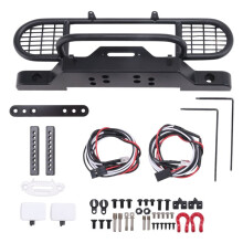 for TRX4 Metal Front Trophy Bumper with Light for 1/10 RC Crawler Car TRX4 -4