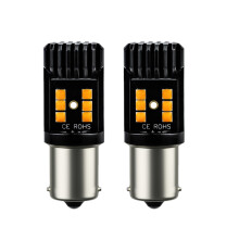 2 Pcs Yellow 1156 BA15S P21W 12SMD 3030 LEDs Signal Bulbs for Replacement Of Signal, Turn, Reverse, Brake, Parking, Tail, DRL and Fog Lights, Etc.