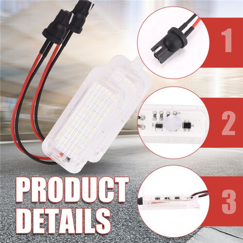 2PCS 18-SMD LED License Plate Lights Error Free for  Explorer Escape Fusion MKC 2
