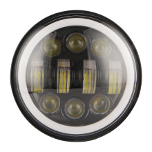 Ny Brightest 80W 5,75 Tum Rund LED-Projektion Motorcyklar Strålkastare Svart