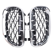 Front Kidney Grille Grill Chrome Diamond Style for - 5-Series E60 E61 5 Series 520I 535I 550I 2004-2009