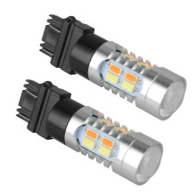 2X Hohe 3157 LED DRL Weiß / Gelb ZurüCk Schalten Blinker Parken 20-SMD-5730 GlüH Birnen Zwei Farbig