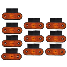 10 StüCk 24V LED Auto LKW Seiten Markierung Leuchten Wenden Signal Blinker Lampe RüCklicht für Pickup AnhäNger Wohnwagen Bus Boot RV LKW