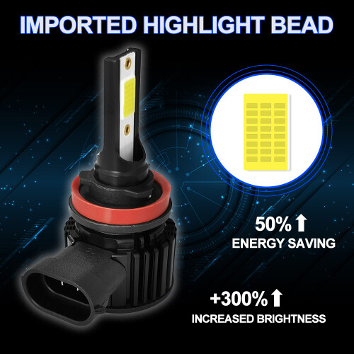 H11 LED Headlight 6000K 200W 8000LM Low  Bulbs High Power for Car 2